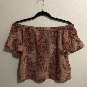 Madewell Off The Shoulder Silky Top